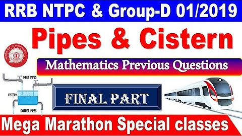 Pipes & Cistern Part 4 Railway mathematics previous year questions in Telugu update  by SRINIVASMech