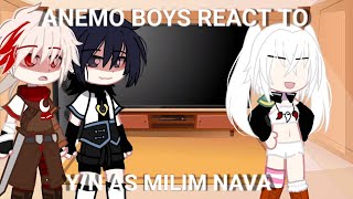 Anemo boys react to y/n as milim nava