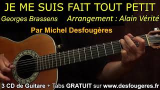 Video thumbnail of "Je me suis fait tout petit - Brassens - Alain Vérité - Démo picking pour mes élèves..."