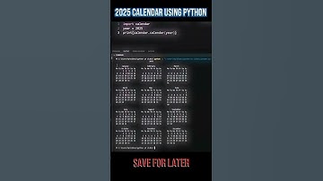 Make 2025 Calendar using Python 🤖 || #python #pythonprogramming