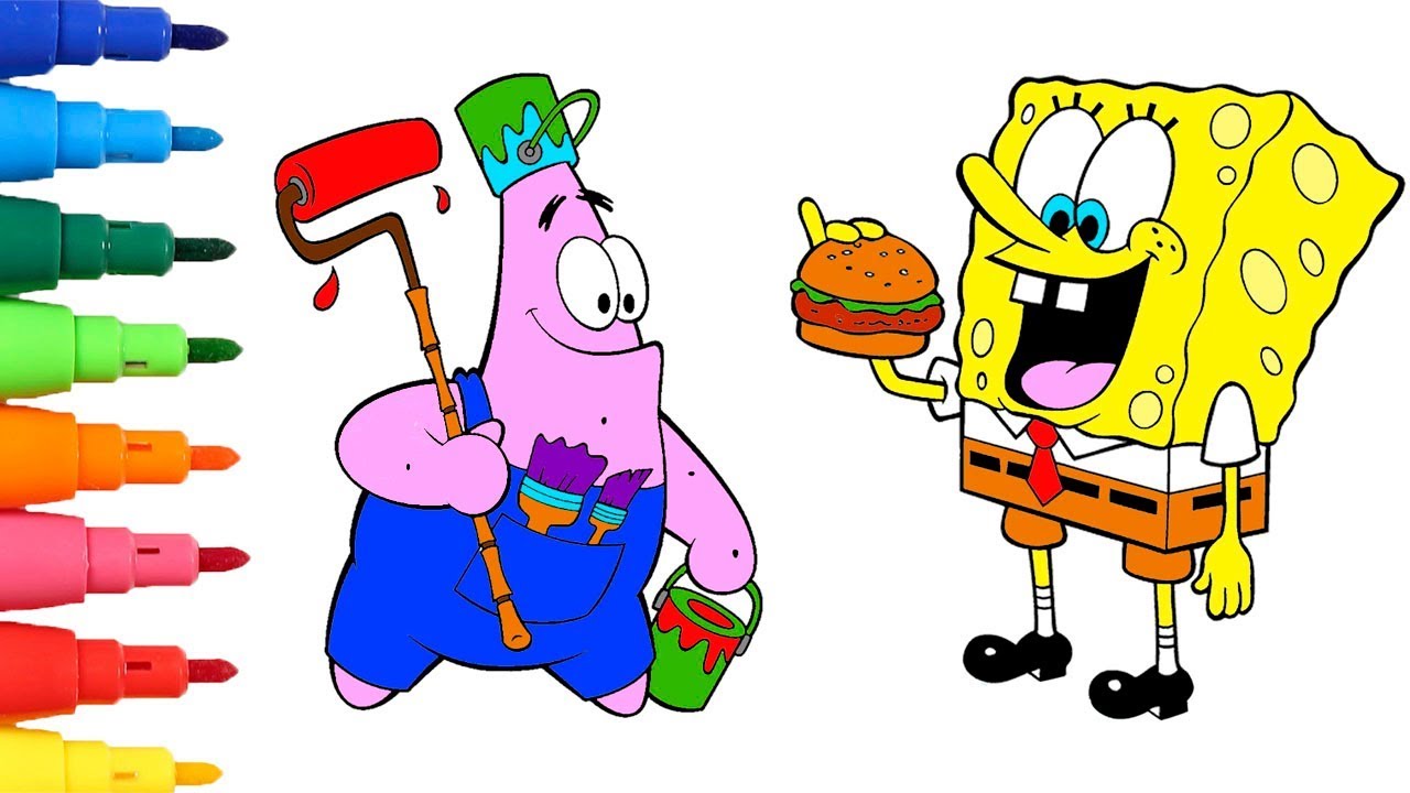 🎨 DIBUJA Y COLOREA 🎨 Aprende los colores dibujando a Bob Esponja y  Patricio - thptnganamst.edu.vn