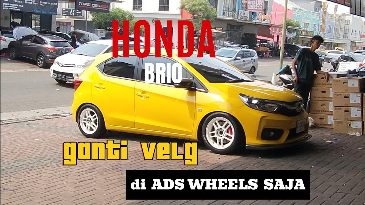 Brio kuning Ganti velg Lagi Racinghart cp035