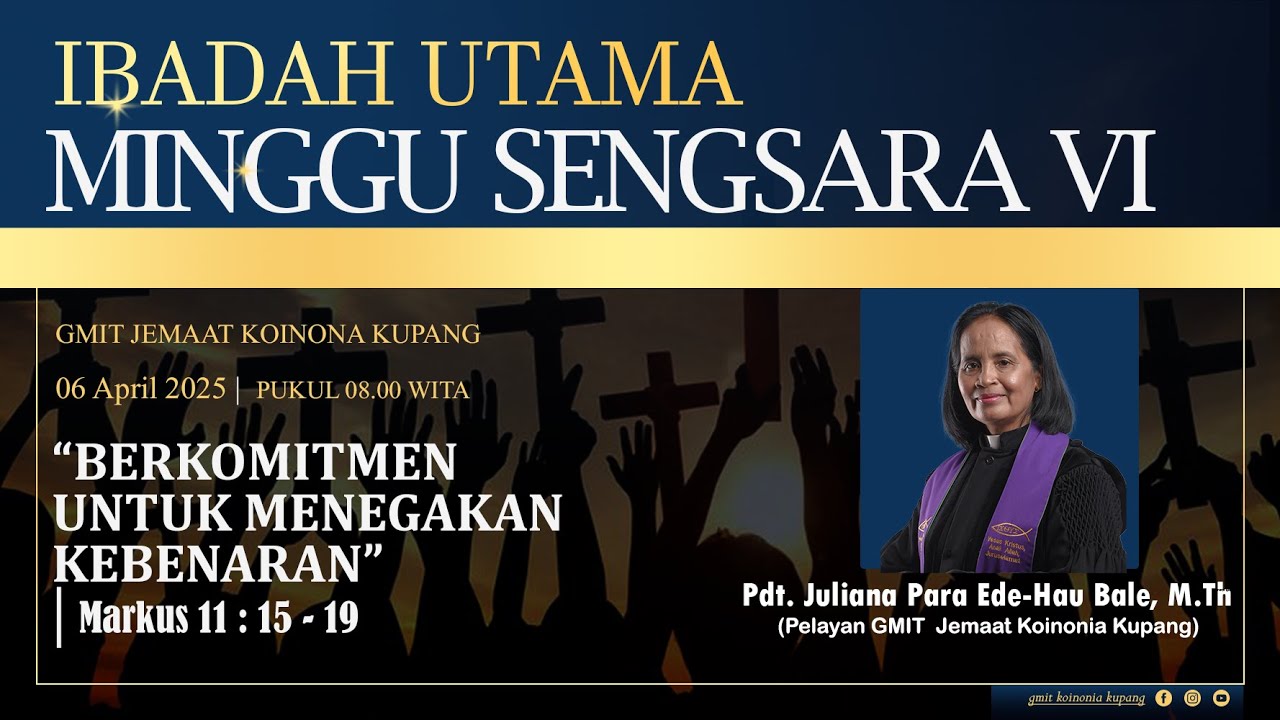 [LIVE] IBADAH MINGGU SENGSARA VI | GMIT KOINONIA KUPANG | 06 APRIL 2025