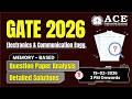 GATE - 2026: Electronics Engineering | Question Paper Analysis & Detailed Solutions | ACE Online