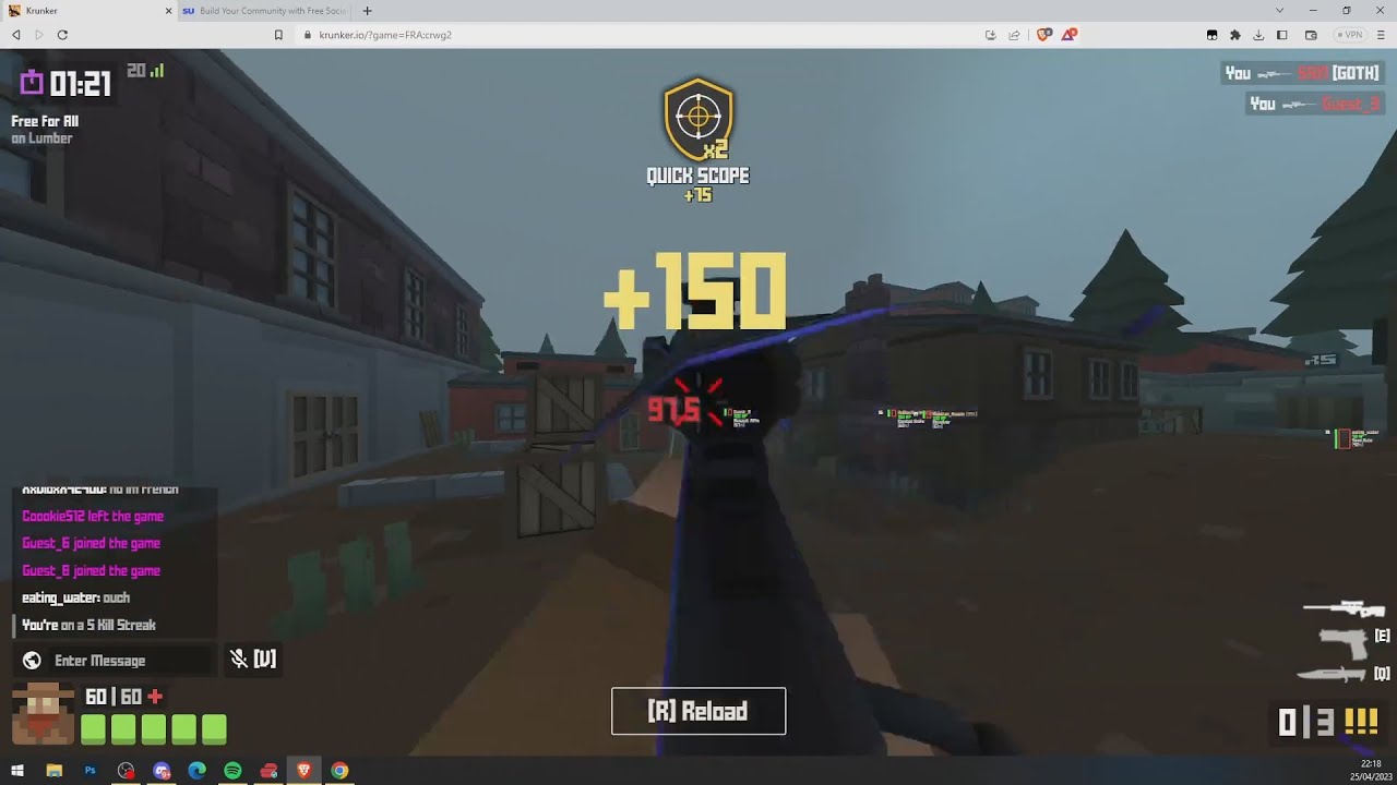HACKING WITH SNIPER RIFLE IN KRUNKER.IO