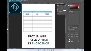 How to Draw/add table in Photoshop 2023