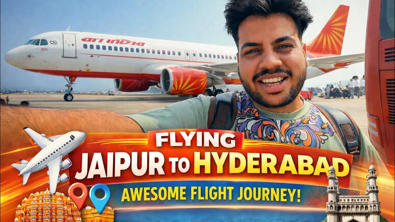 Jaipur To Hyderabad By Flight 😍 #vlog 