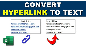 How to convert hyperlink to text in Excel