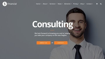 Financial WordPress Theme - Consulting Responsive Site Builder