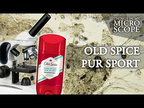 OLD SPICE PUR SPORT UNDER MICROSCOPE - 100X 250X 4K