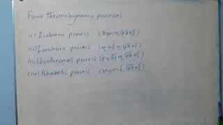 Physics Grade(12) Chapter(5)(42) Four Thermodynamic process
