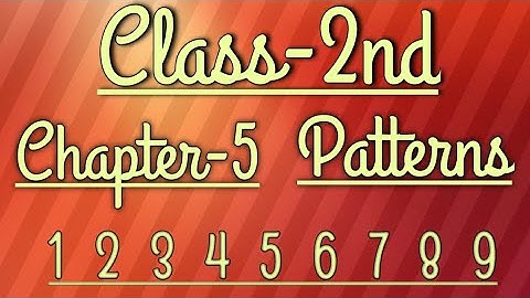 Class-2nd Chapter-5 Patterns NCERT Book Solution.