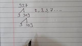 factor tree of 927 | prime factor tree |