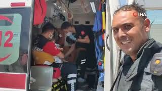 Bebeği Kurtarmaya Giden Polis Memuru Dumandan Etkilendi