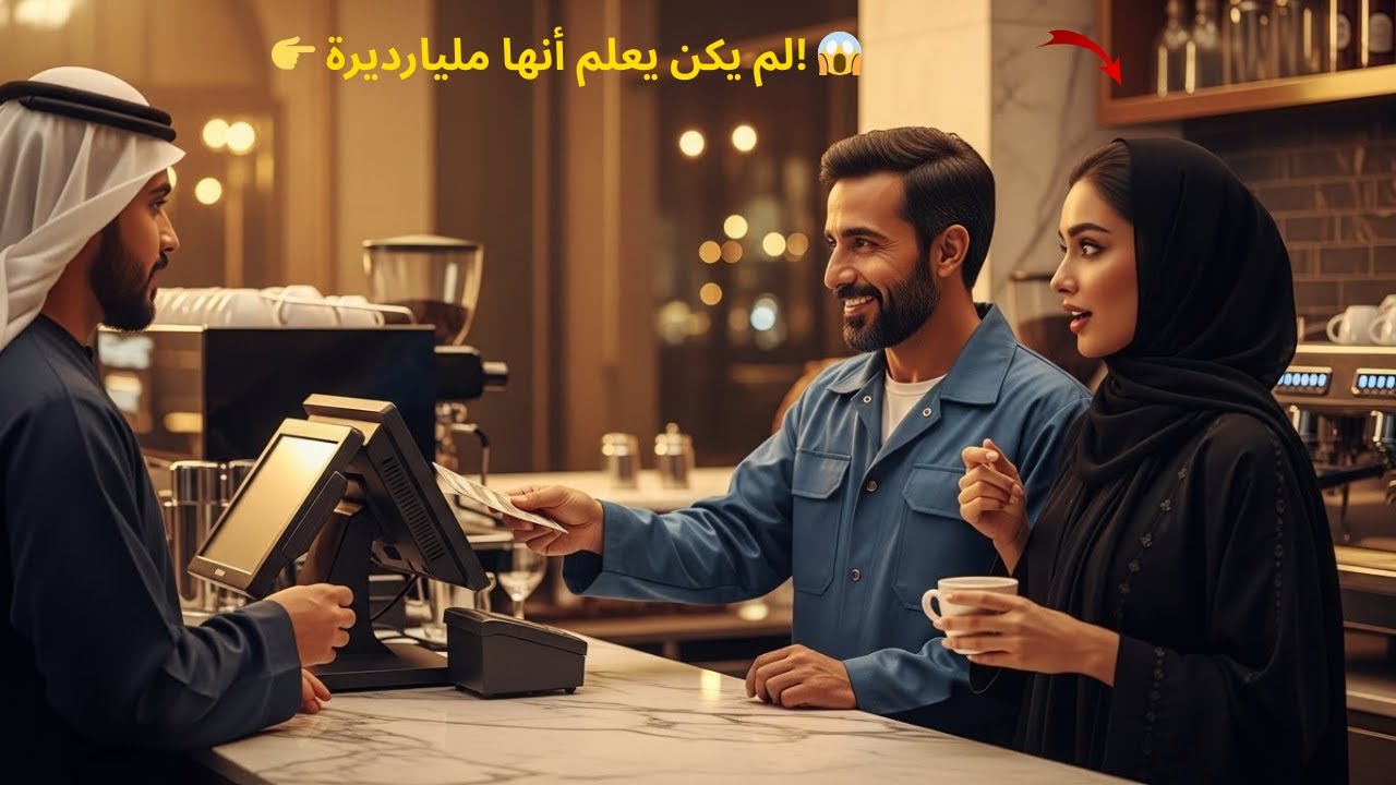 دفع ثمن قهوتها… ولم يعلم أنها مليارديرة عربية فقلبت حياته بالكامل!