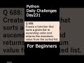 Python Daily Challenges Day231 For Beginners #programming #python #beginnersstitch