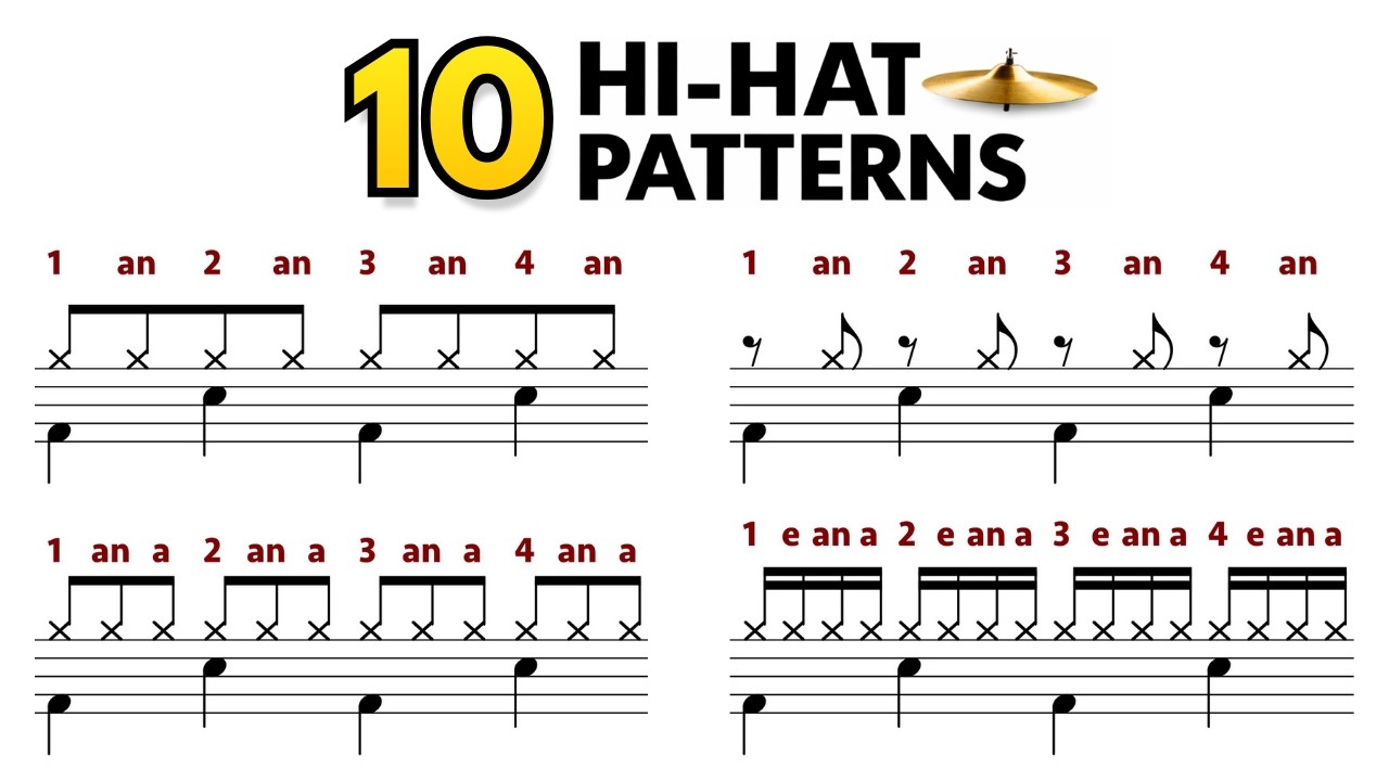 The 10 Basic Hi-Hat Patterns Drummers Should Know