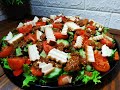 Салат с ореховой заправкой.Грузинский салат.Вкусная заправка для салата.