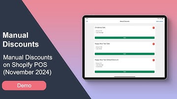 Manual Discounts on Shopify POS (November 2024)