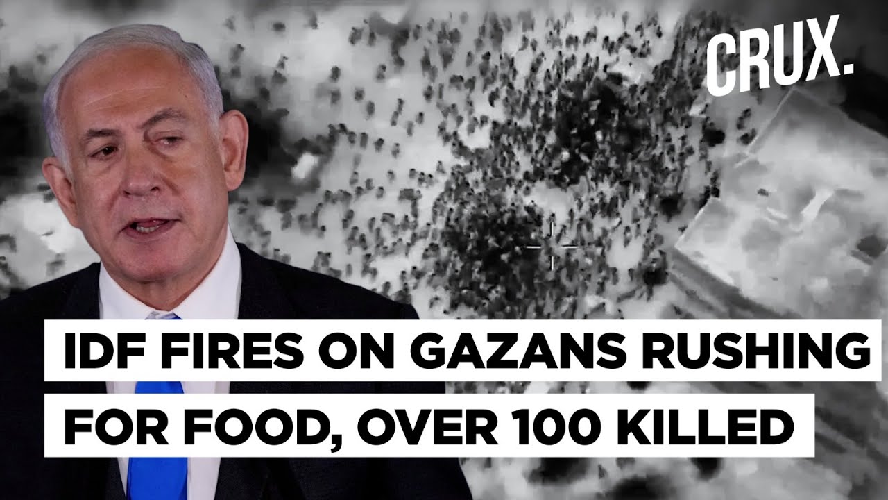 IDF Firing On Gazans Rushing For Food Aid, Israel Says Trucks Crushed ...