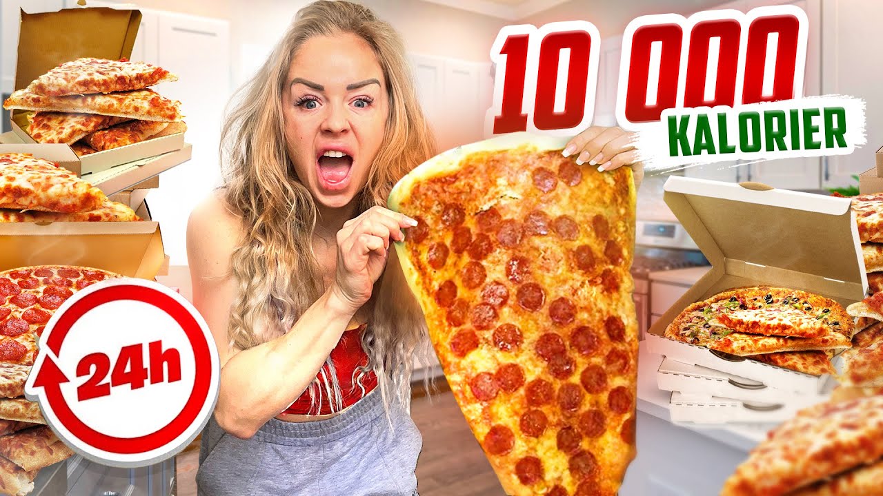 10 000 KALORIER BARA PIZZA (24 timmar) YouTube