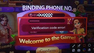 How to fix Verification code error problem solve in RUMMY BLOC | Verification code error problem