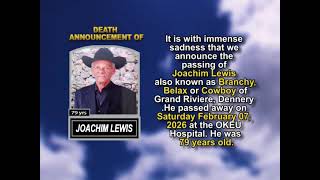 Joachim Lewis ~ Short Obituary