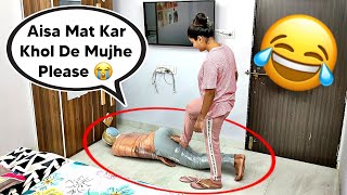 Duct Tape Revenge Prank On Boyfriend | Super Funny Reactions 😂 | Duct Tape Prank On Boyfriend