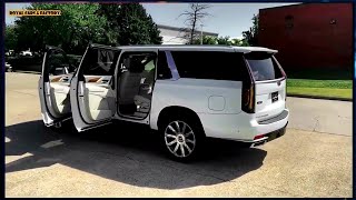 2023 Cadillac Escalade White - Luxury American Suv .
