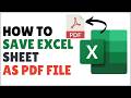 How to Save an Excel File as a PDF
