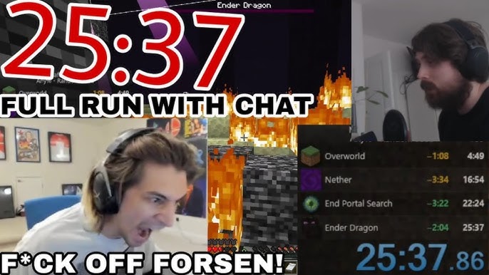 xQc beats Forsen's Minecraft speedrun - Video Games on Sports Illustrated