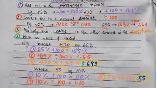 Year 7 Maths - Increase Or Decrease Percentage