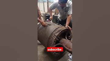 600 hp slipring  rotor 1 slot damage strip coil removing work process