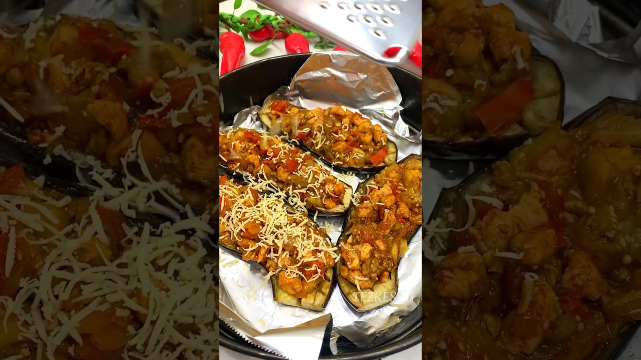 Блюдо за копейки. Фаршированные баклажаны- это так вкусно! #фаршированныебаклажаны #тезкес #фудблог