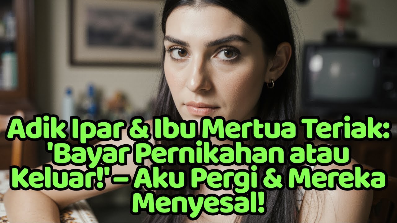 Adik Ipar   Ibu Mertua Teriak Bayar Pernikahan atau Keluar – Aku Pergi   Mereka Menyesal!