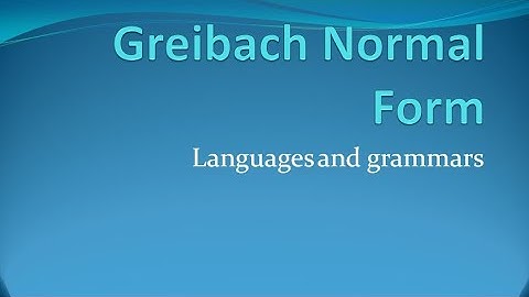 Greibach Normal Form-How to convert Context Free Grammar into GNF? Explained with a suitable example