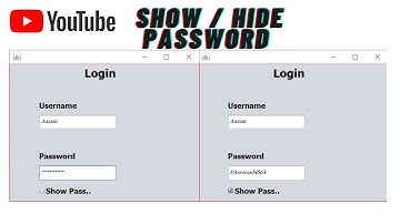 Hide and Show Password in Java With Source Code | NetBeans & JPasswordField & JTextField Java Swing