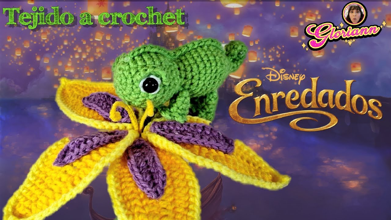 PASCAL Mascota de RAPUNZEL Amigurumi Tutorial paso a paso (Patrón en  Descripción) 