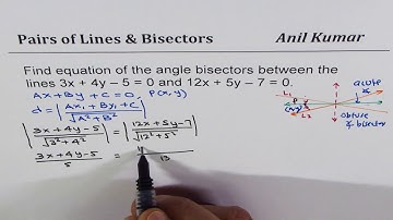 Find equation of the angle bisectors of a pair of line Challenge Question