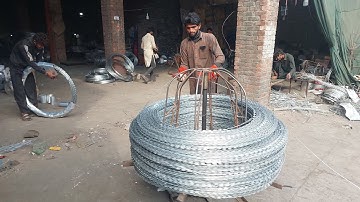 Making process of Razor Wire #razorwire #shorts #shortfeed #Wire