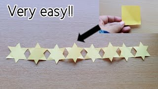 DIY paper star chain|How to make star with paper|Paper craft|The easy art