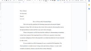 How to Write an MLA Formatted Paper in Google Docs