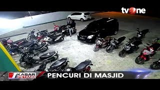 Aksi Pencuri Sepeda Motor di Masjid Terekam Kamera CCTV