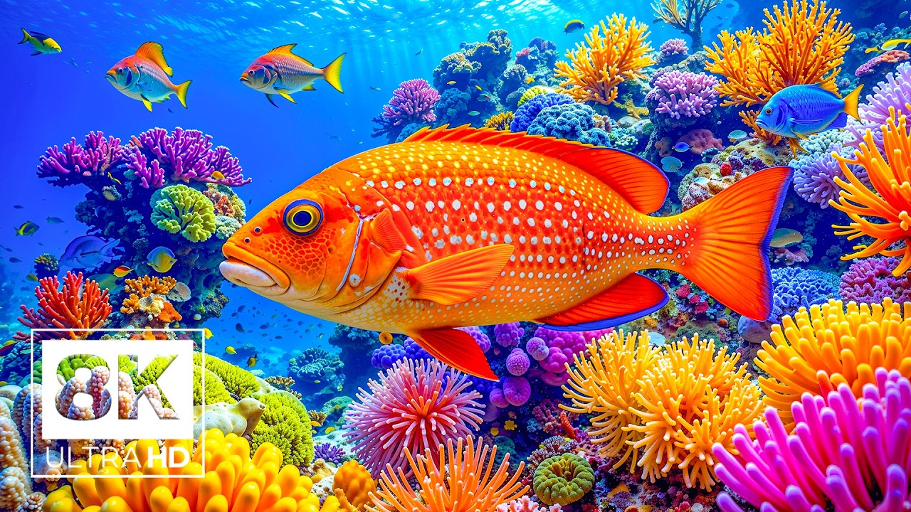 8K Blue Ocean Miracle – Soothing Sea Waves & Underwater Landscapes