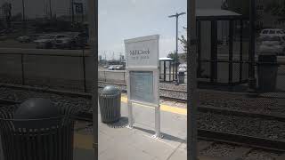 Northbound UTA Trax Red Line train to Univ Medical - second for RideUTA