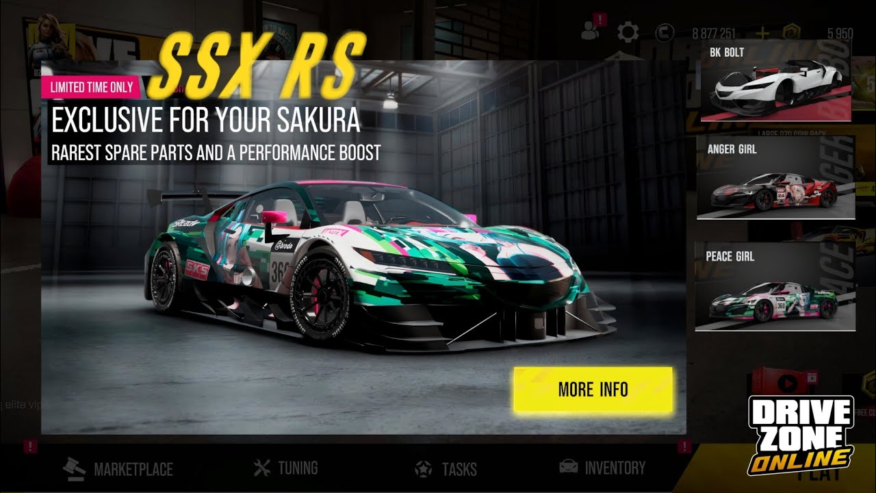 Drive Zone Online: New Beast SSX RS | Unlocking All Paid Parts| Best Beast Tune|