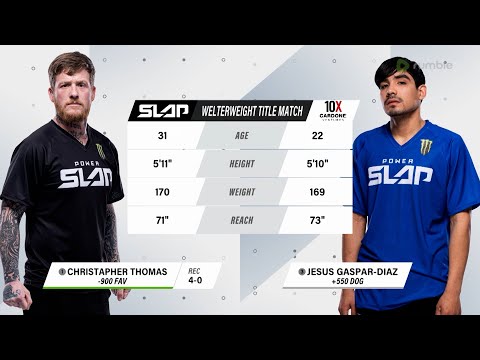 Power Slap 1 Chris Thomas vs Jesus Gaspar  Welterweight Championship