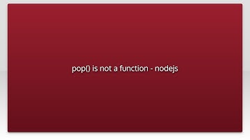 pop() is not a function - nodejs