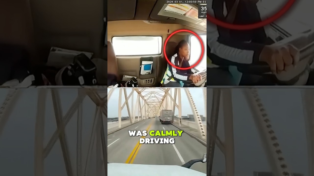 She Was Driving Normally on a Bridge… Until This Happened 😱 