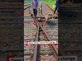 🚂 Manual Crossing, Maximum Precision! ⚙️# shorts #Railway #DPTTrolley #RailwayLife #TrackMaintenance